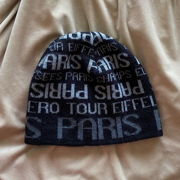 🪴 3/$10 Black Paris Beanie - Picture 2 of 2